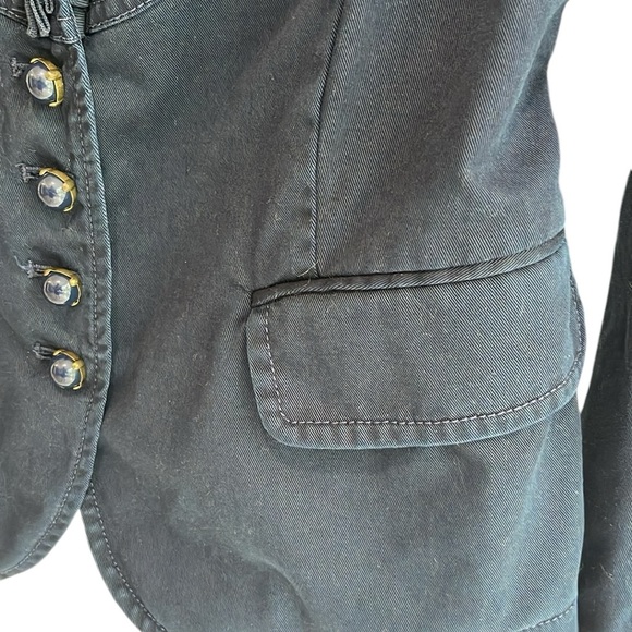 Super cute, navy Victorian style jacket, beautiful buttons, pockets, tailored Ss - Picture 4 of 10